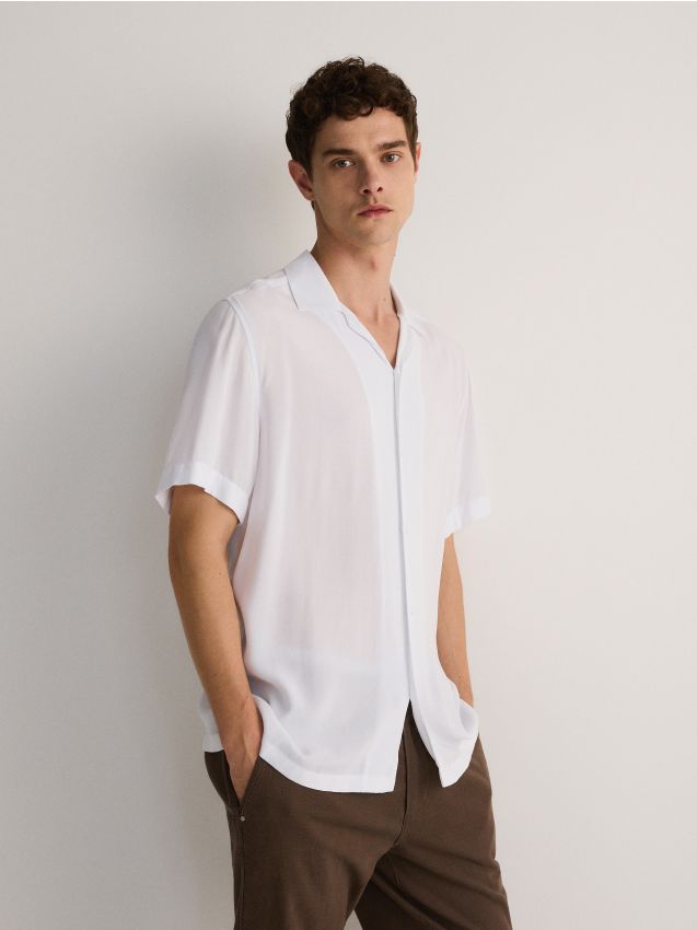 Comfort fit overhemd van viscose - RESERVED