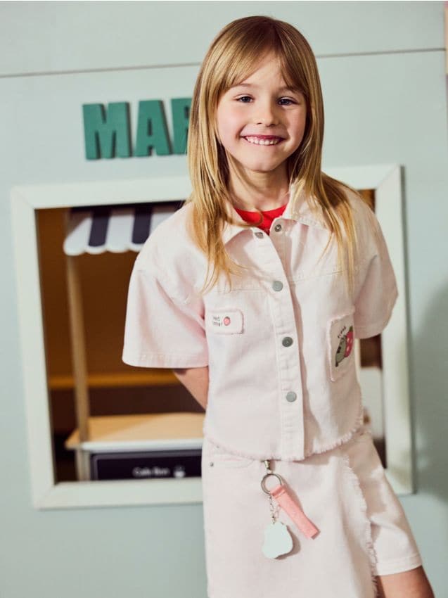 Reserved - GIRLS` SHORTS & PENDANT - roz-pastel Reserved - GIRLS` SHORTS & PENDANT - roz-pastel