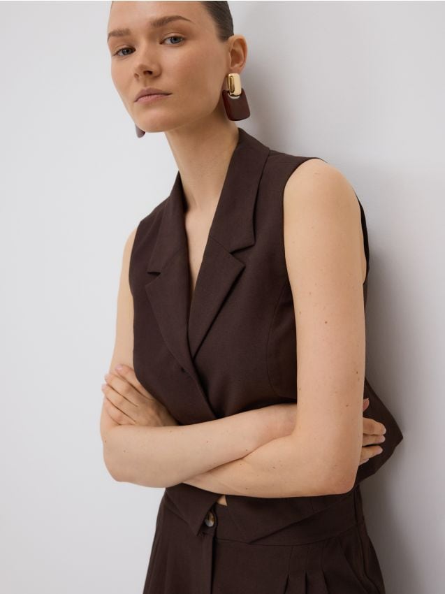 Reserved - LADIES` VEST - maro-închis