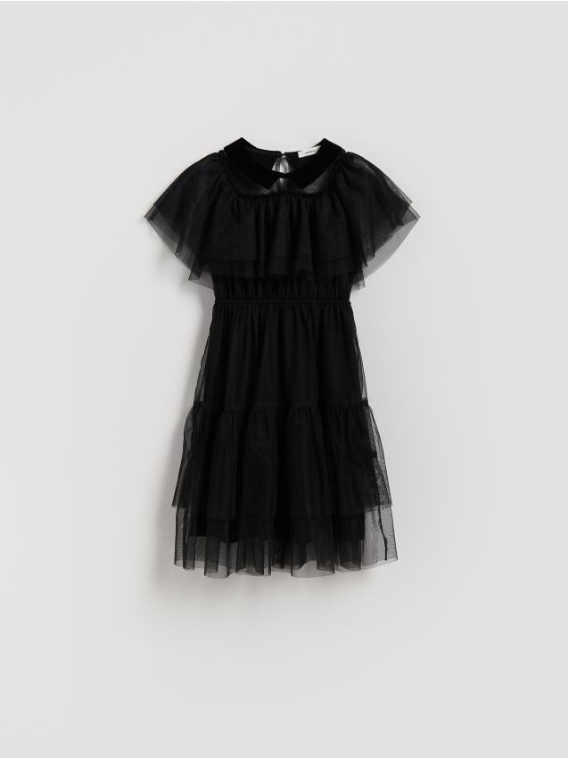 Reserved - Rochie din tul - negru