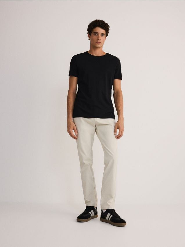 Reserved - pantaloni chino slim fit - crem