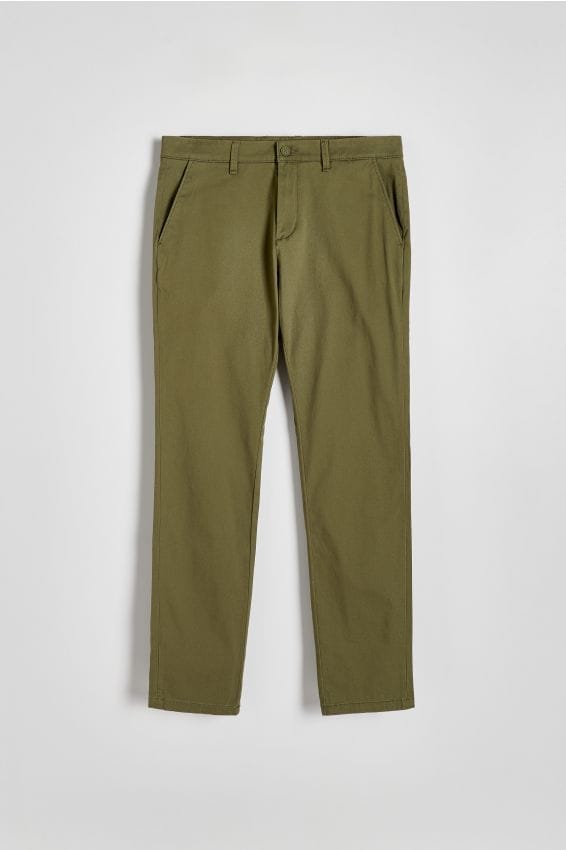 Reserved - Pantaloni chino slim fit - verde-oliv deschis