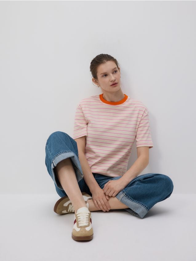 Stribet t-shirt - RESERVED