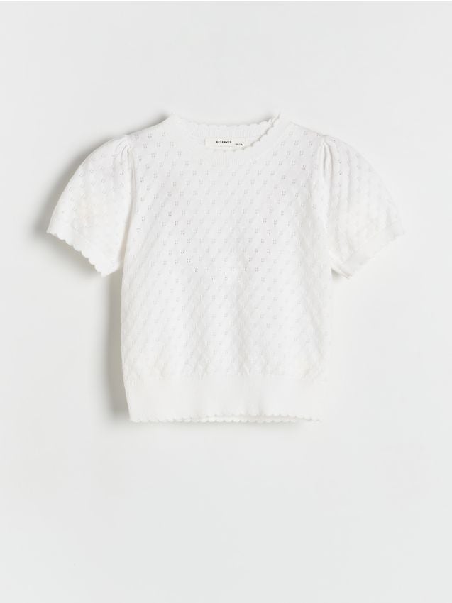 Openwork jumper with short sleeves - RESERVED