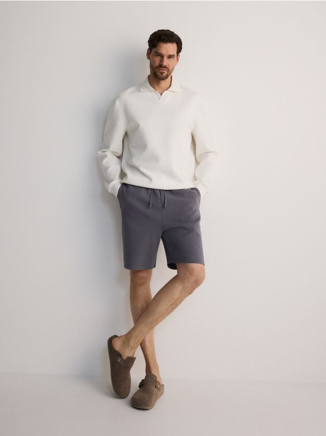 Reserved - men`s shorts - gri-închis