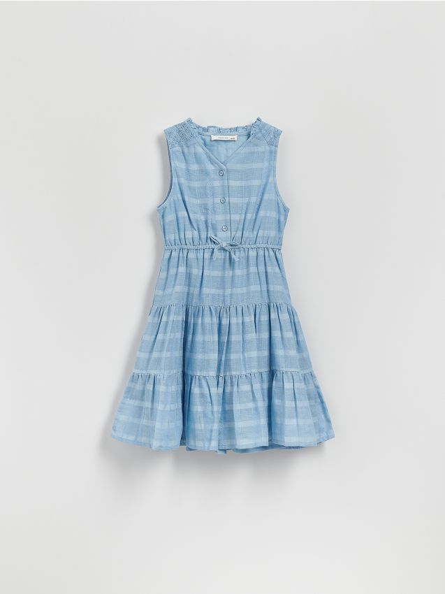 Reserved - Rochie din bumbac - albastru