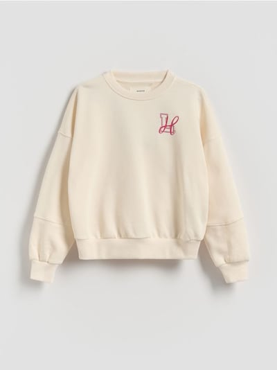 Sweatshirt with fine print