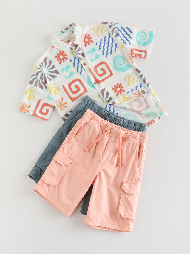 Cotton rich cargo shorts - RESERVED
