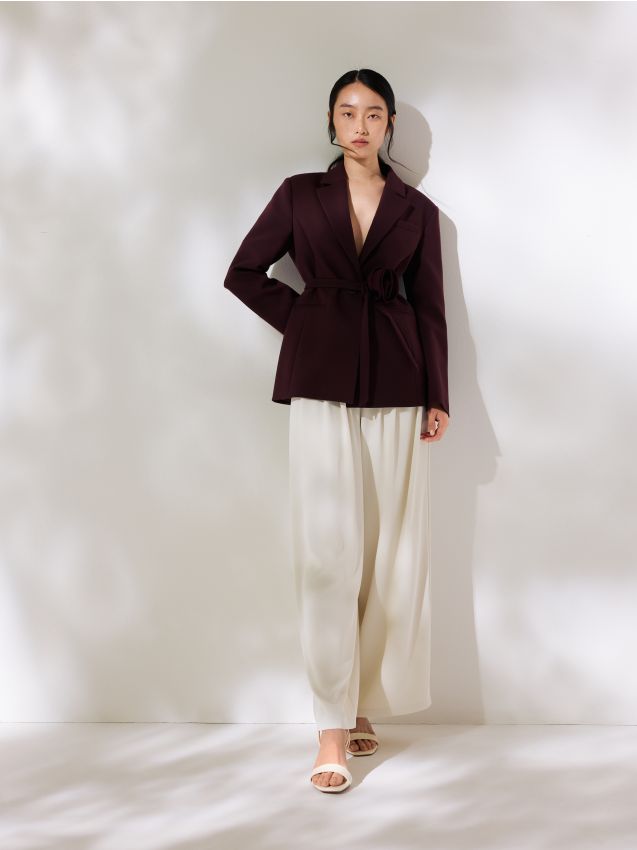 Blazer with decorative rose - RESERVED