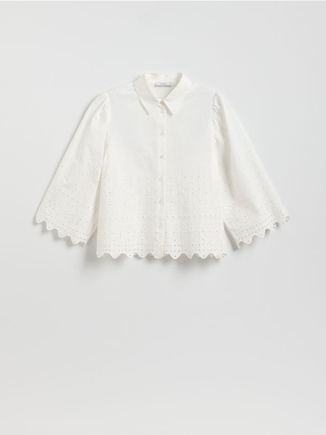 Shirt with openwork pattern - RESERVED