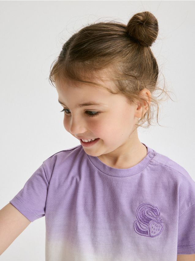 Reserved - t-shirt cu efect ombre - lavand