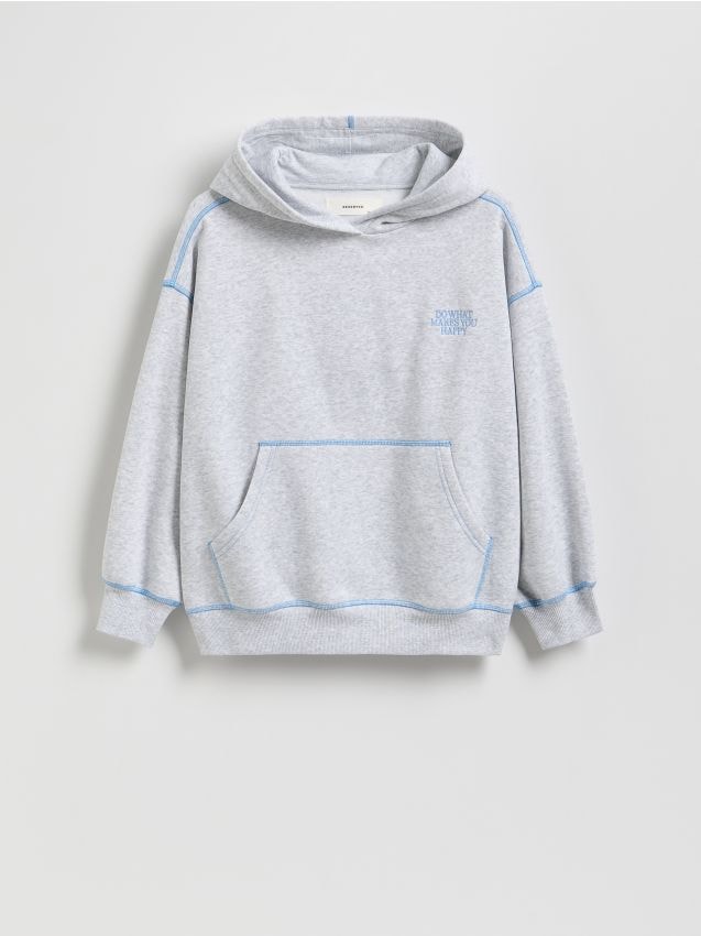Sweatshirt oversized com bordado - RESERVED