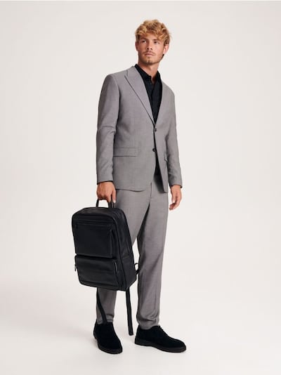 Faux leather backpack