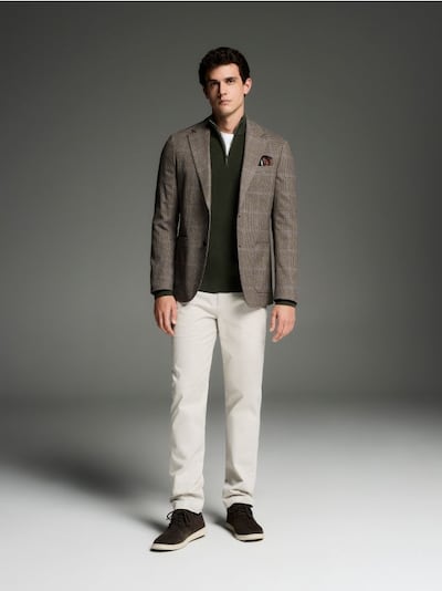 Chino slim cotton rich trousers