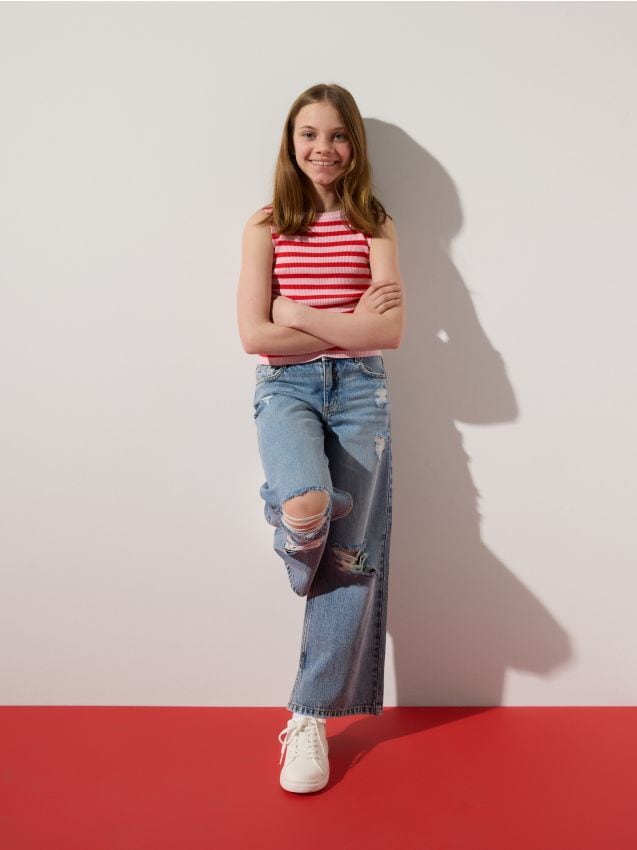 Ribbed striped top - RESERVED
