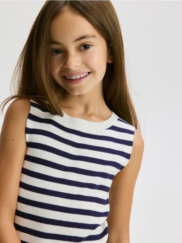 Ribbed striped top - RESERVED