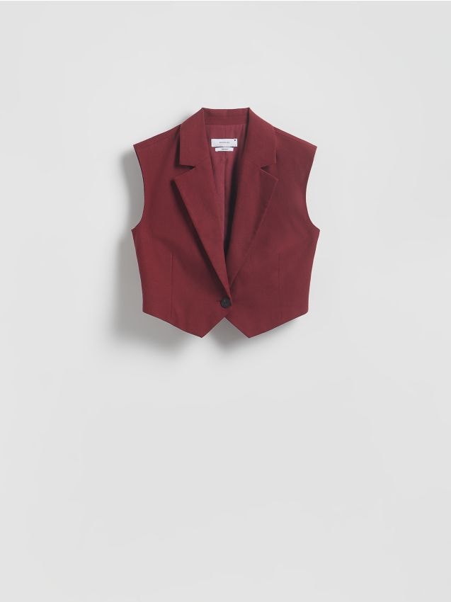 Gilet avec mélange de lin - RESERVED
