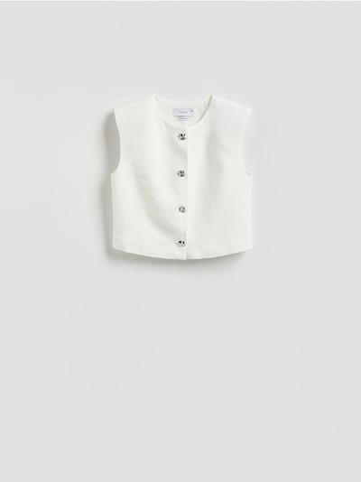 Gilet avec mélange de lin