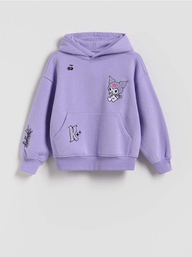 Reserved - Bluza de bumbac Kuromi - violet