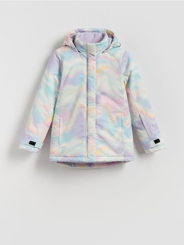 Reserved - Geacă matlasată, cu glugă - multicolor