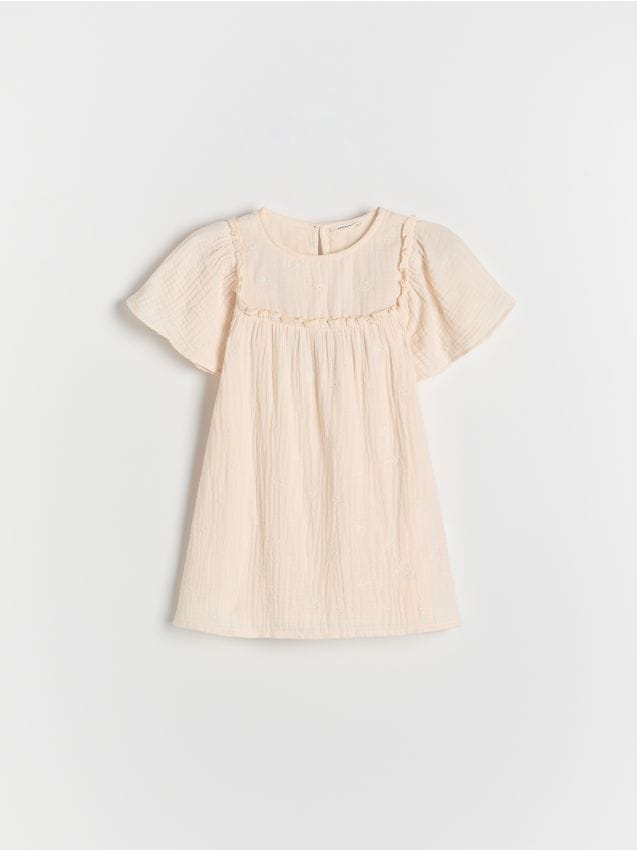 Robe en mousseline avec finition brodée - RESERVED