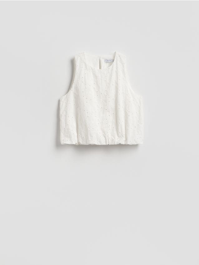 Cotton broderie blouse - RESERVED