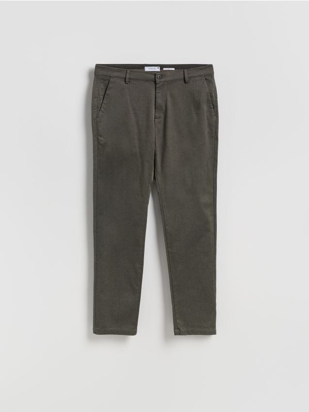 Reserved - Pantaloni chino slim fit - verde-închis