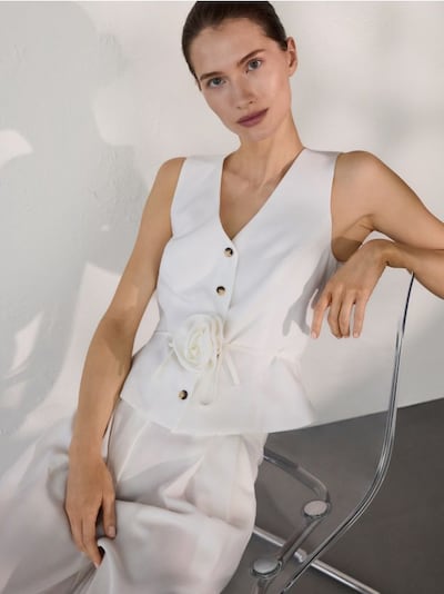 Gilet in misto lyocell