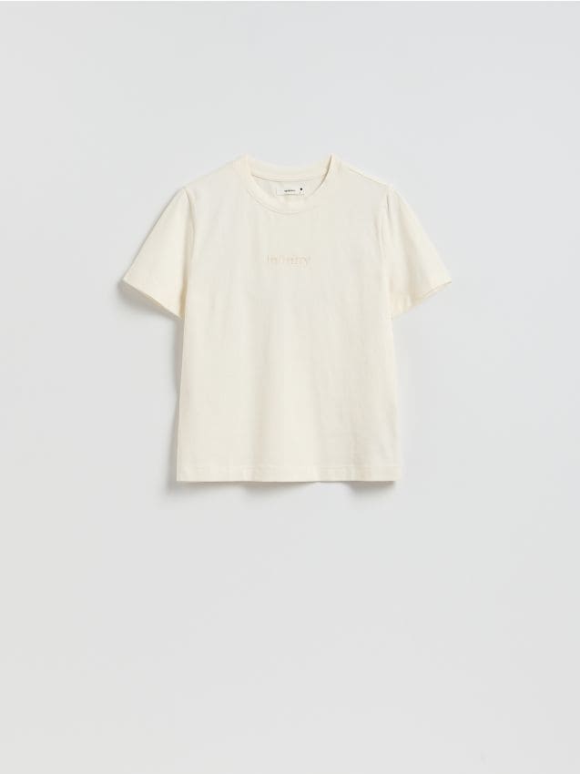 Reserved - Tricou cu imprimeu - crem
