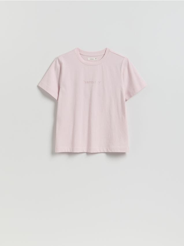 Reserved - Tricou cu imprimeu - roz-pastel
