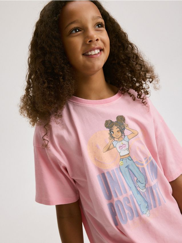 Reserved - tricou smileyworld® - roz