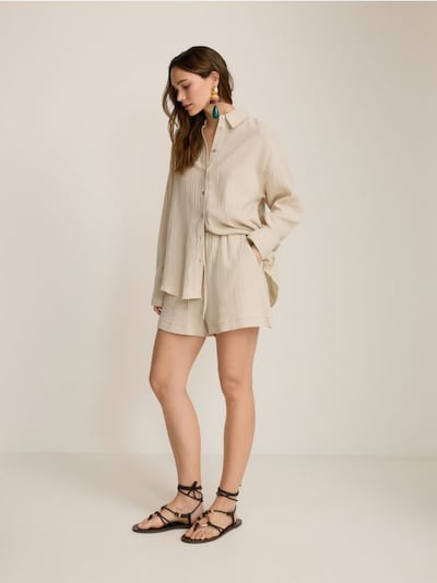 Musselin-Shorts aus Baumwolle
