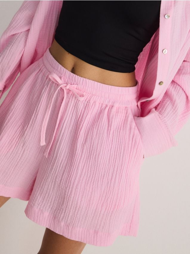 Cotton muslin shorts - RESERVED