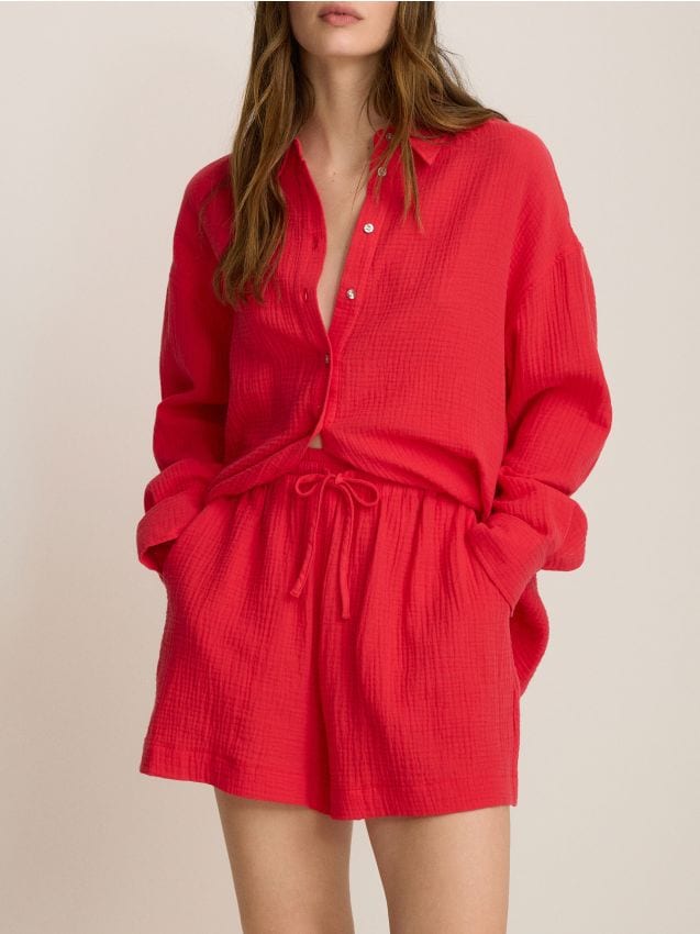 Cotton muslin shorts - RESERVED