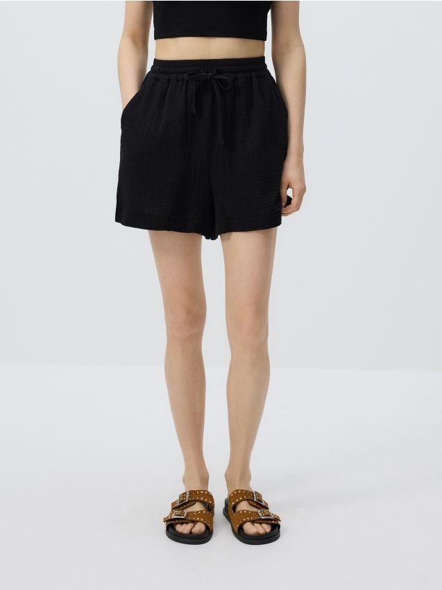 Cotton muslin shorts - RESERVED