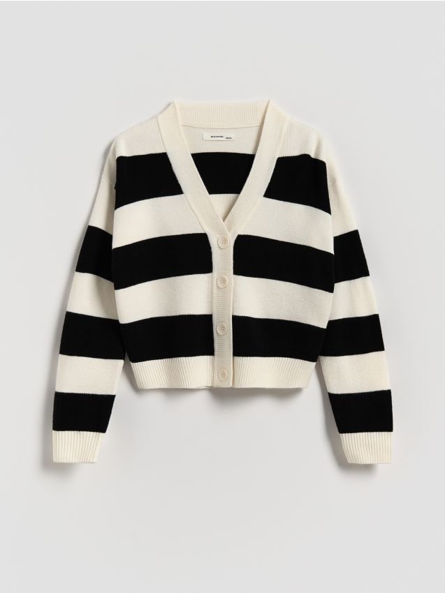 Viscose blend button-up cardigan - RESERVED