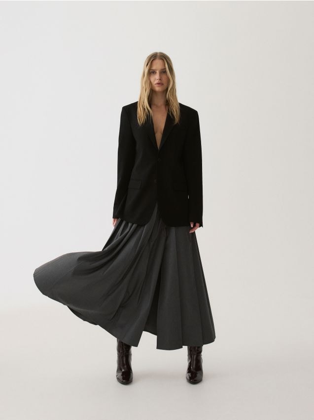 Draped over the knee midi heel boots - RESERVED