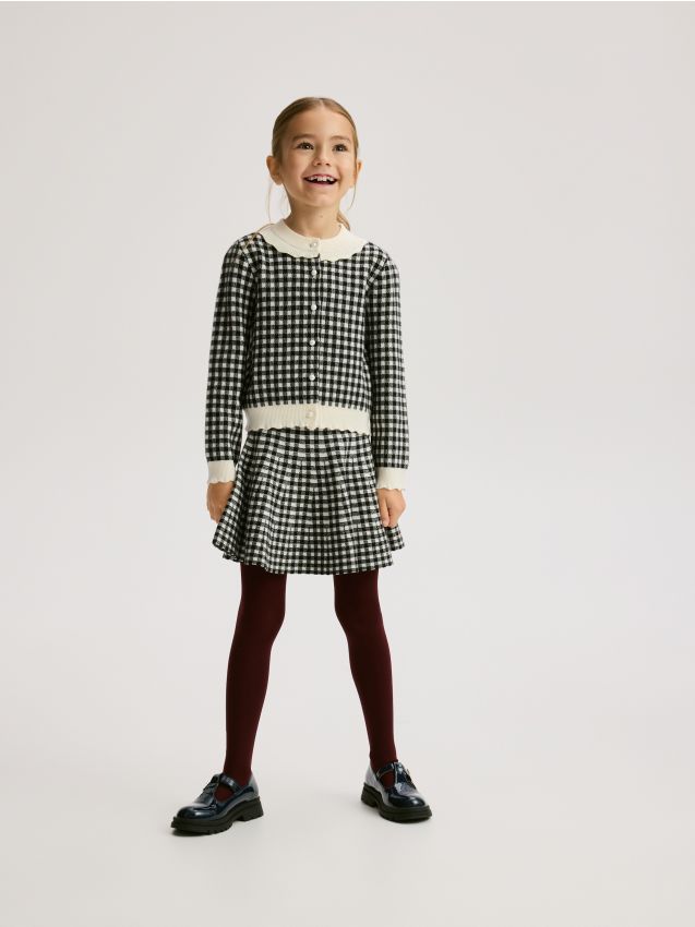 Reserved - Fustă cu adaos de viscoză - multicolor