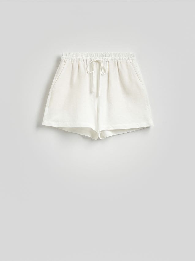 Shorts with linen blend - RESERVED