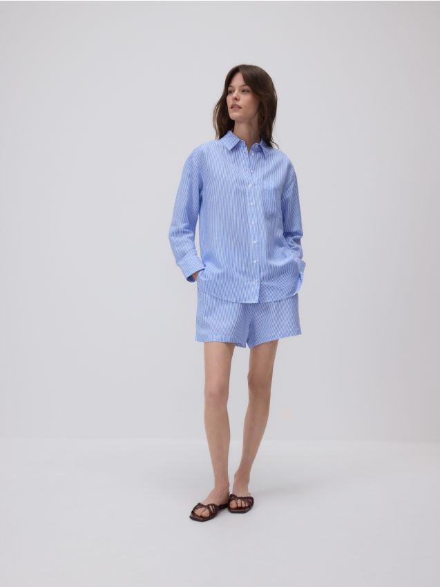 Pantaloncini in misto lino - RESERVED