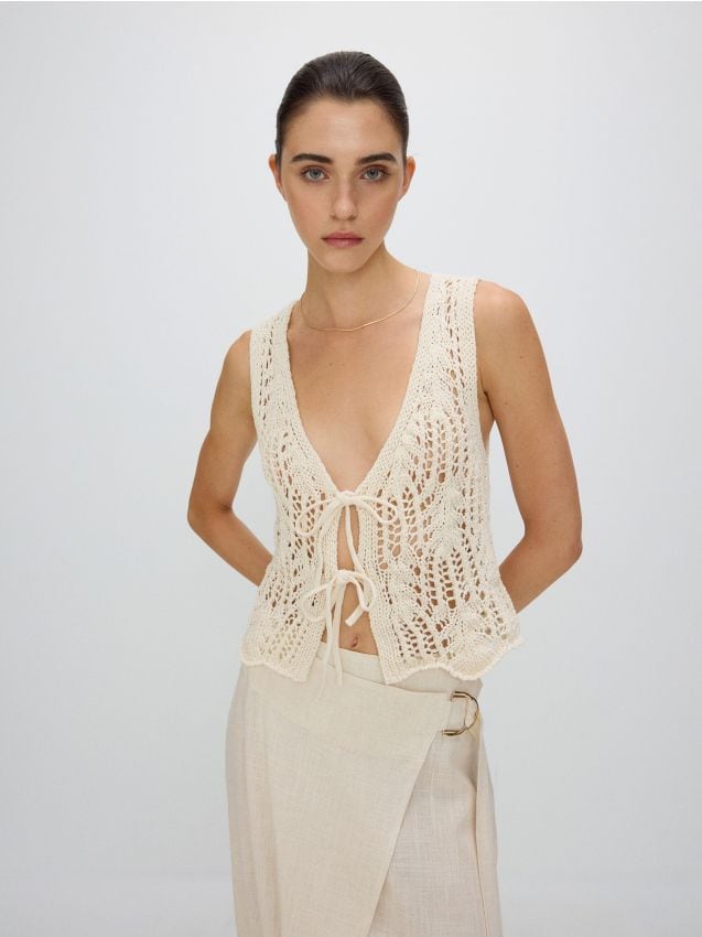 Reserved - ladies` vest - nude