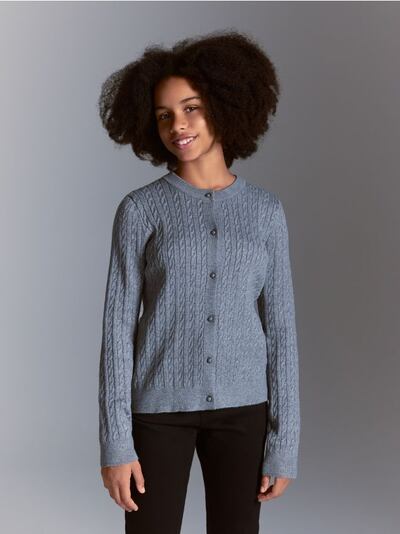 Structural viscose rich cardigan