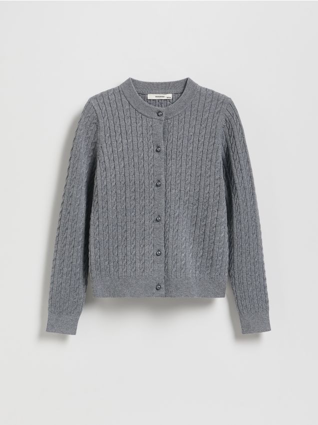 Strickjacke mit hohem Anteil an strukturierter Viskose - RESERVED