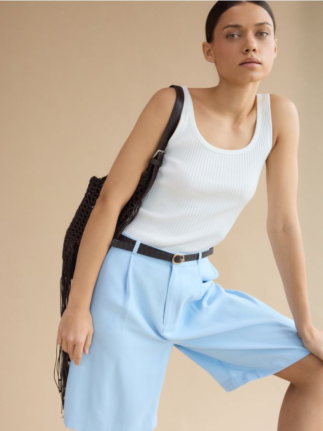 Belted bermuda shorts - RESERVED