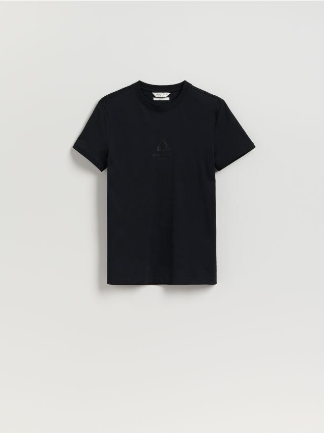 Reserved - Tricou slim fit din bumbac - negru