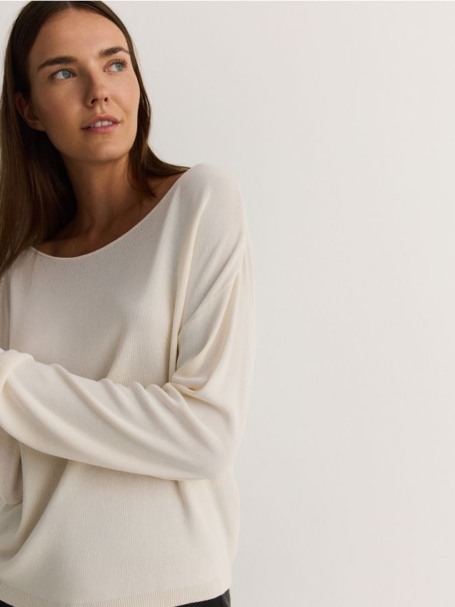 Sweater with viscose blend   - RESERVED