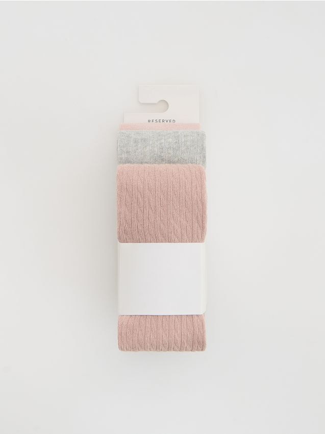 Cotton tights 3-pack - RESERVED