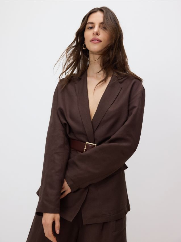 Linen rich blazer - RESERVED