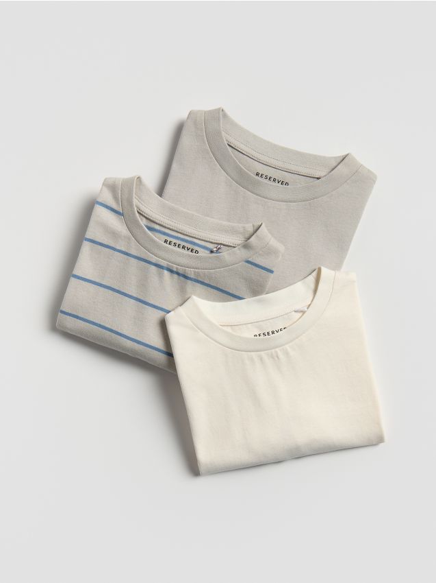 T-shirt en coton 3 pack - RESERVED