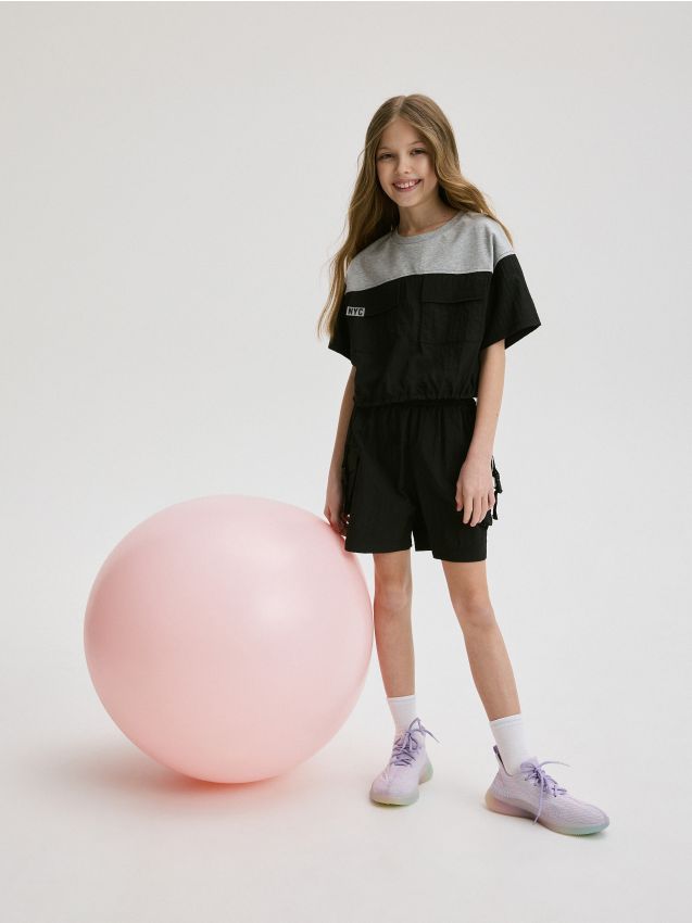 Reserved - GIRLS` SHORTS - negru